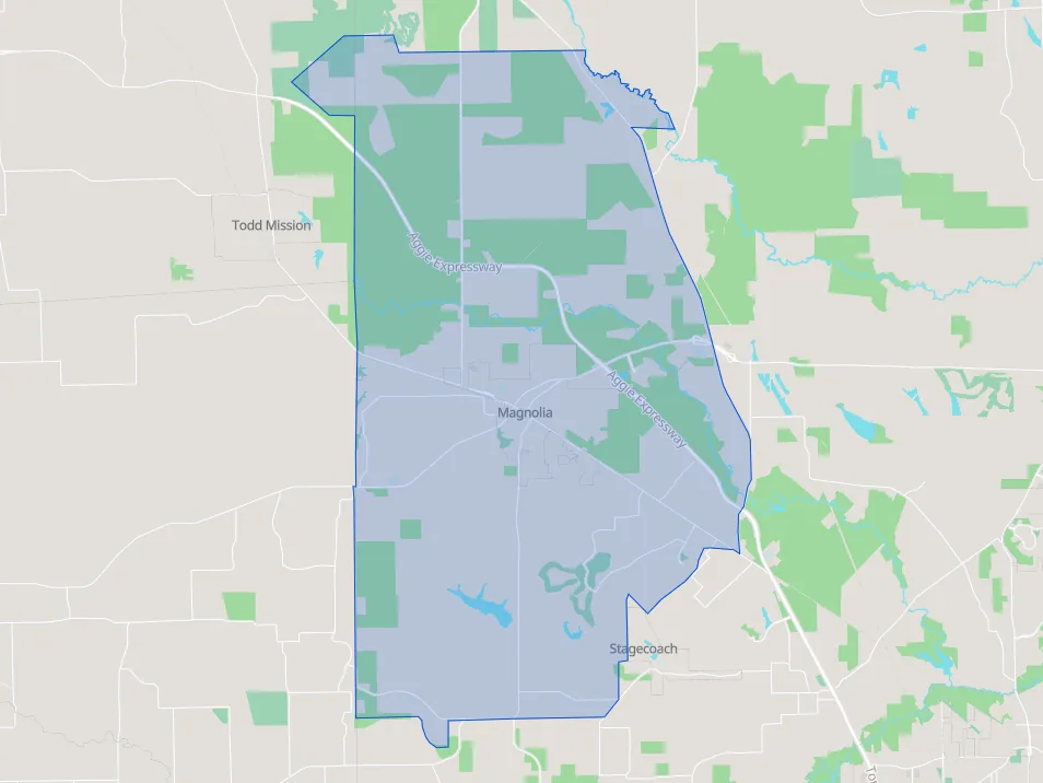 Map of the Magnolia/1488 West market area