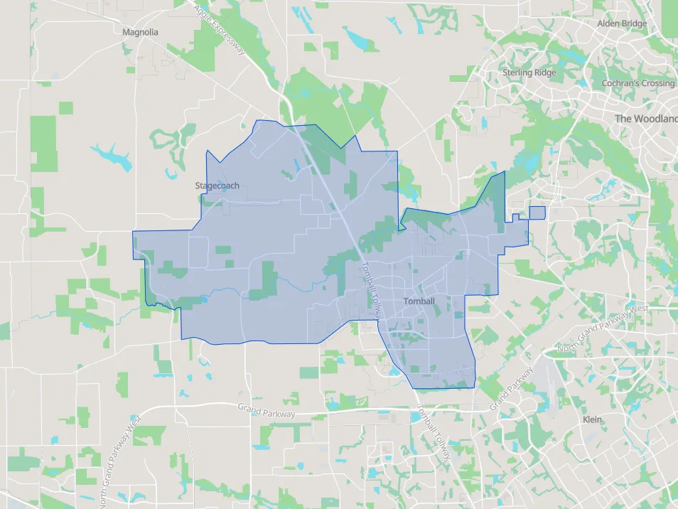 Map of the Tomball market area